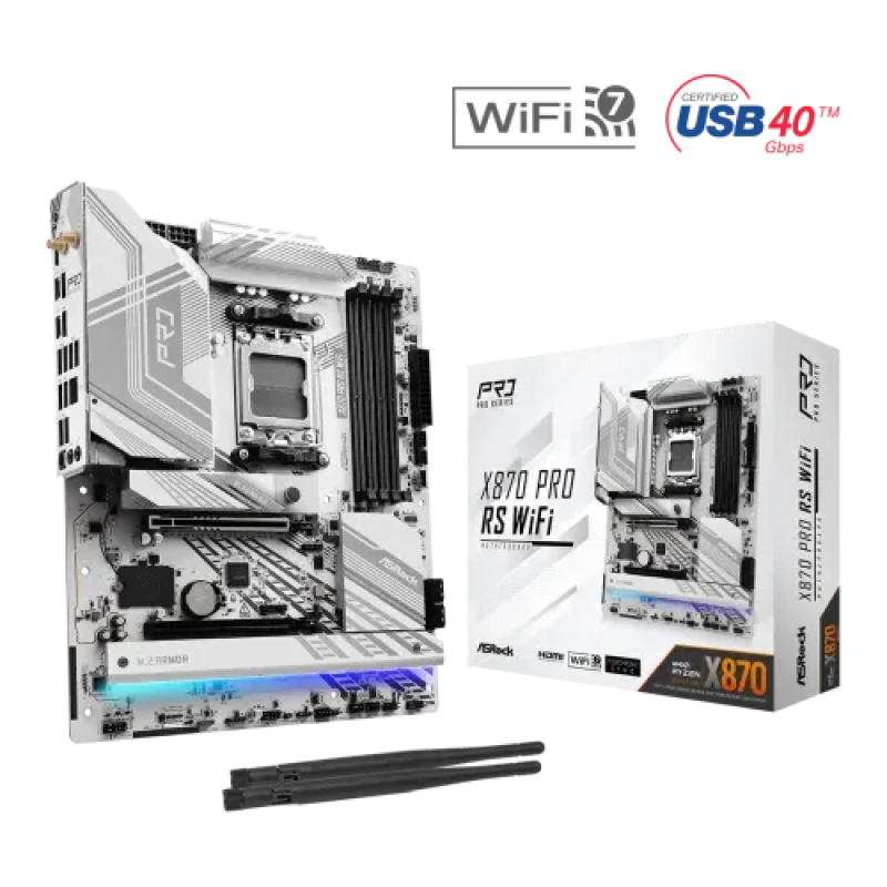 ASRock X870 Pro RS WiFi AM5 DDR5 ATX Motherboard
